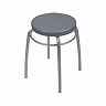 Табурет Nika Элит, с мягким сиденьем, 32 см, темно-серый фото