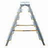 Стремянка двухсторонняя Alumet ASD 5206, алюминиевая, 2 x 6 ступеней, 1,39 м фото