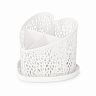 Подставка для столовых приборов Альтернатива Сердце, 16,5 x 16,5 x 15,3 см, белая фото