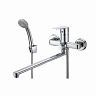 Смеситель для ванны с душем Milardo Helic HELSB02M10, с длинным изливом, однорычажный, хром фото