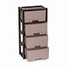 Комод четырехсекционный Альтернатива Колорит, 47,5 x 30 x 94 см, венге фото