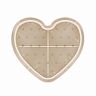 Подставка для столовых приборов Альтернатива Сердце, 16,5 x 16,5 x 15,3 см, бежевая фото