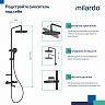 Душевая система с тропическим душем Milardo Ideal Spa ILSBLTHM06, черная матовая фото