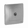 Розетка ТВ Systeme (Schneider) Electric Blanca, встраиваемая, алюминий фото