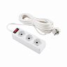 Удлинитель с выключателем Engy Гранд, ПВС 3 x 0,75 мм, с заземлением, 3 розетки, 7 м, белый фото