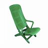 Шезлонг пластиковый Стандарт Пластик 61 x 90 x 93 см зеленый фото