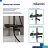 Душевая система с тропическим душем Milardo Ideal Spa ILSBLTHM06, черная матовая фото