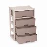 Комод четырехсекционный Альтернатива Колорит, 56 x 39 x 81 см, бежевый фото