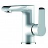 Смеситель для раковины Rossinka W35-11, однорычажный, белый/хром фото
