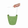 Горшок для цветов Plast Team Butterflies, 0,7 л, зеленое яблоко фото