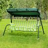 Качели садовые Olsa Стандарт Nova, трехместные, 231 x 126 x 147,8 см, каркас зеленый фото