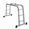 Лестница-трансформер шарнирная Alumet TL4023, алюминиевая, 2 x 2 + 2 x 3 ступени, 1,44 - 2,96 м фото