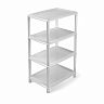 Этажерка Martika Джета, 4 полки, 440 x 310 x 769 мм, светло-серая фото