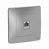 Розетка компьютерная RJ45 Systeme (Schneider) Electric Blanca BLNIS045003, встраиваемая, алюминий фото