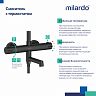 Душевая система с тропическим душем Milardo Ideal Spa ILSBLTHM06, черная матовая фото