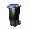 Бак для мусора Альтернатива, на колесах, 120 л, черно-синий фото