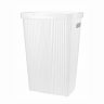 Корзина для белья Econova Velvet, 450 x 290 x 630 мм, 45 л, белая фото
