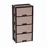 Комод четырехсекционный Альтернатива Колорит, 47,5 x 30 x 94 см, венге фото