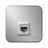 Розетка телефонная RJ11 Systeme (Schneider) Electric Blanca BLNIA011003, накладная, алюминий фото