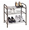 Этажерка для обуви Violet Эконом, 3 яруса, 34 x 48 x 52 см, коричневая фото