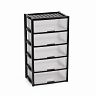 Комод пятисекционный Альтернатива Колорит, 56 x 39 x 100 см, черный фото