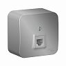Розетка телефонная RJ11 Systeme (Schneider) Electric Blanca BLNIA011003, накладная, алюминий фото