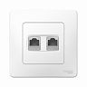 Розетка компьютерная RJ45 двойная Systeme (Schneider) Electric Blanca BLNIS045451, встр., белая фото
