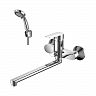 Смеситель для ванны с душем Rossinka S35-33, с длинным изливом, однорычажный, хром фото