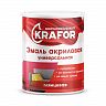Эмаль универсальная Krafor, акриловая, глянцевая, 3 кг, супербелая фото