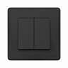 Переключатель 2-клавишный Systeme (Schneider) Electric Blanca, встраиваемый, в сборе, антрацит фото