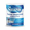 Эмаль универсальная Krafor, акриловая, матовая, 3 кг, супербелая фото