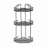 Полка в ванную угловая Рыжий кот, 3-х ярусная, 20,5 x 20,5 x 52 см, графит фото Полка в ванную угловая Рыжий кот, 3-х ярусная, 20,5 x 20,5 x 52 см, графит фото