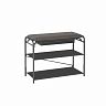 Подставка для обуви ЗМИ Гранада 23В_НБК, 2-х полочная, сиденье, ящик, 65 x 31 x 50 см, каркас графит фото