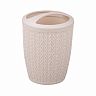 Стакан для зубных щеток Альтернатива Вязаное плетение, бежевый фото