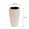 Кашпо напольное Альтернатива Флэйм, со вставкой, 61 л, светло-бежевое фото