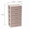 Комод пятисекционный Альтернатива Колорит, 56 x 39 x 100 см, бежевый фото