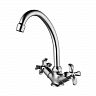 Смеситель для кухни Lemark Flora LM0104C, двухвентильный, хром фото