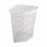 Корзина для белья угловая Econova, 395 x 395 x 595 мм, 50 л, белая фото