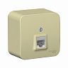 Розетка компьютерная RJ45 Systeme (Schneider) Electric Blanca, накладная, бежевая фото