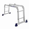 Лестница-трансформер шарнирная Alumet TL4022, алюминиевая, 4 x 2 ступени, 1,18 - 2,4 м фото