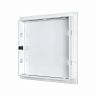 Люк-дверца ревизионная Evecs L1010N, ABS-пластик, нажимная, с фланцем 100 x 100 мм, 120 x 120 мм фото