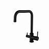 Смеситель для кухни Frud R43054-7, с подключением к фильтру, однорычажный, черный фото
