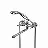 Смеситель для ванны с душем Lemark Flora LM0152C, с длинным изливом, двухвентильный, хром фото