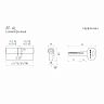 Цилиндровый механизм Нора-М STD AL ЛП-60 (30-30), ключ/ключ, черный фото