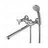 Смеситель для ванны с душем Lemark Plus Spirit LM1951C, с длинным изливом, двухвентильный, хром фото