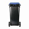 Бак для мусора Альтернатива, на колесах, 120 л, черно-синий фото