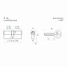 Цилиндровый механизм Нора-М STD AL Л-70 (35-35), ключ/ключ, хром фото