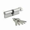 Цилиндровый механизм Нора-М STD Z ЛВ-90 (45-45), ключ/вертушка, хром фото