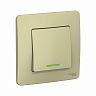 Переключатель 1-клавишный Systeme (Schneider) Electric Blanca, встраиваемый, с подсветкой, бежевый фото