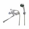 Смеситель для ванны с душем Профсан ПСМ-159-ЕК/48, с длинным изливом, двухвентильный, хром фото